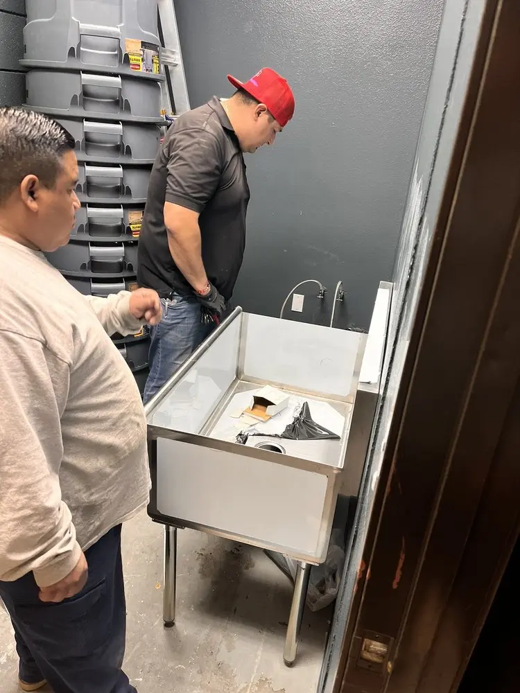 Commercial plumbing and sink installation in Bridgestone West