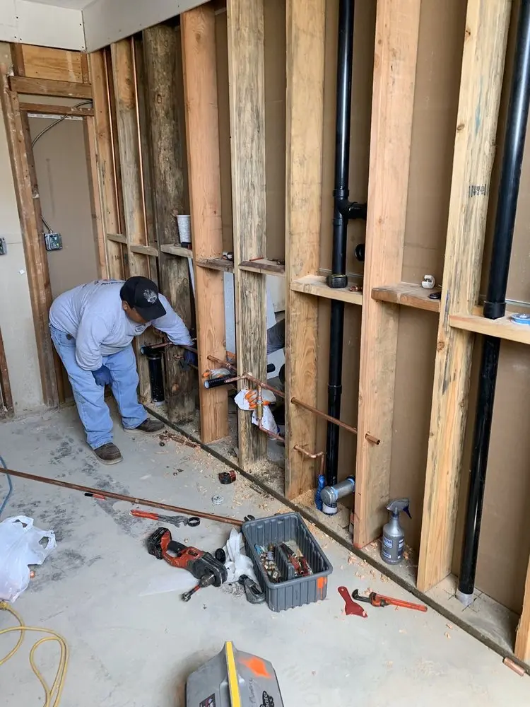 Commercial rough-in plumbing for Water Heater Replacement in Bridgestone West